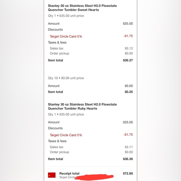 Stanley Limited Edition Valentine’s Day 30oz Ruby Hearts Tumbler - Picture 5 of 5